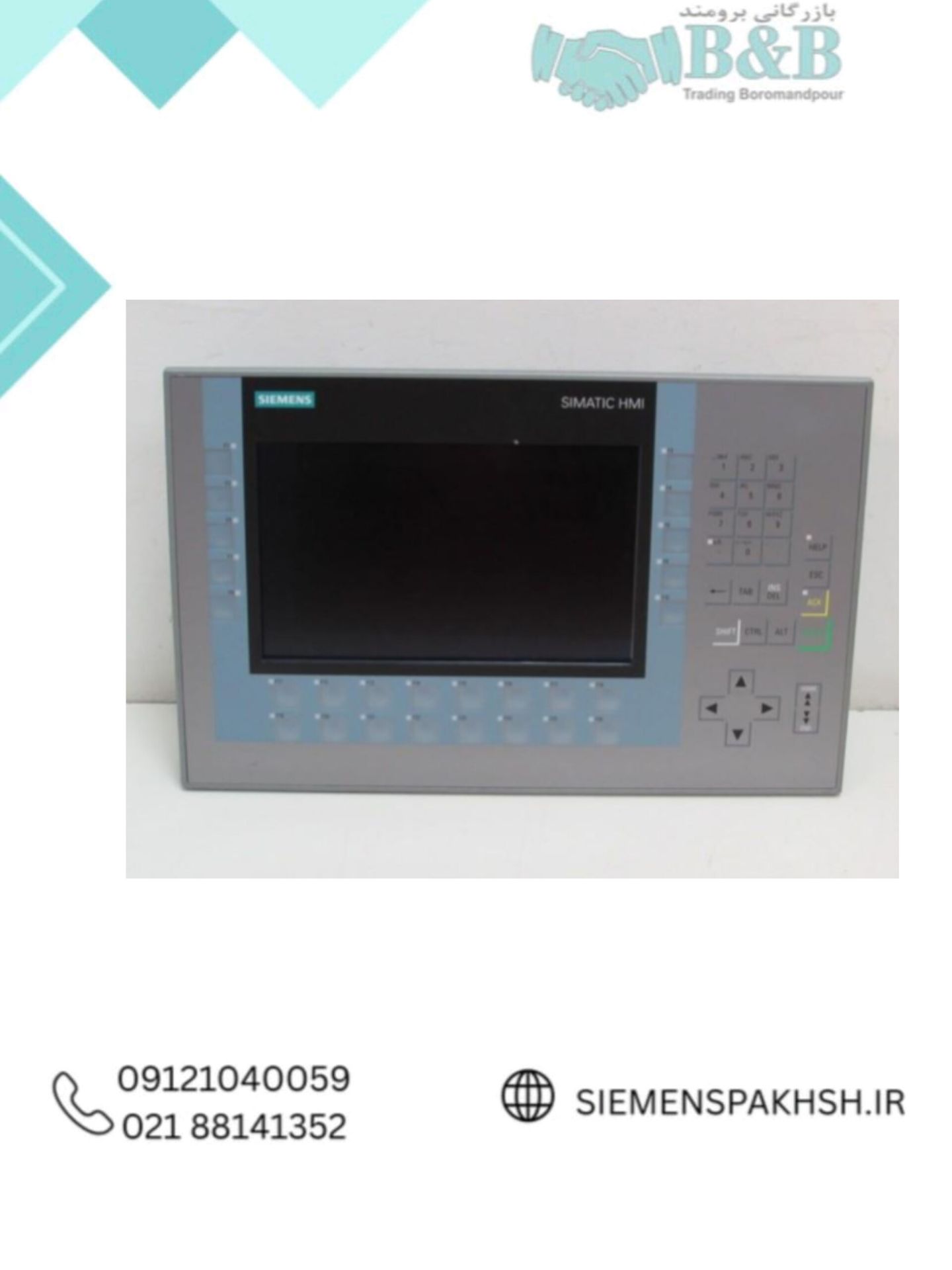 Siemens HMI, Part No. 6AV2124-1JC01-0AX0 اچ ام ای زیمنس کد 6AV2124-1JC01-0AX0