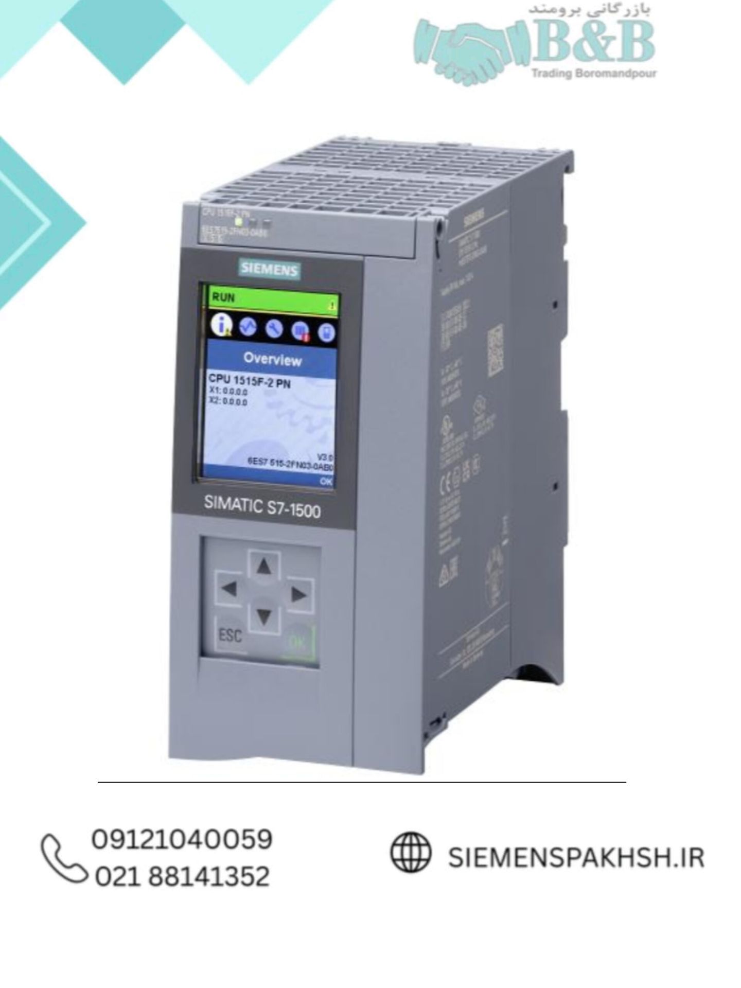 Siemens CPU, part number 6ES7515-2FN03-0AB0 سی پی یو زیمنس کد 6ES7515-2FN03-0AB0